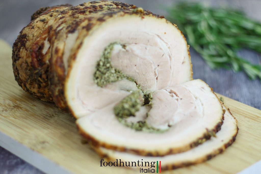 Geroosterde porchetta uit de oven