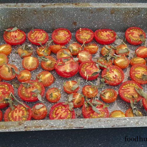 Gedroogde tomaten uit de oven